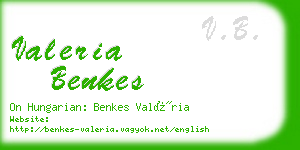 valeria benkes business card